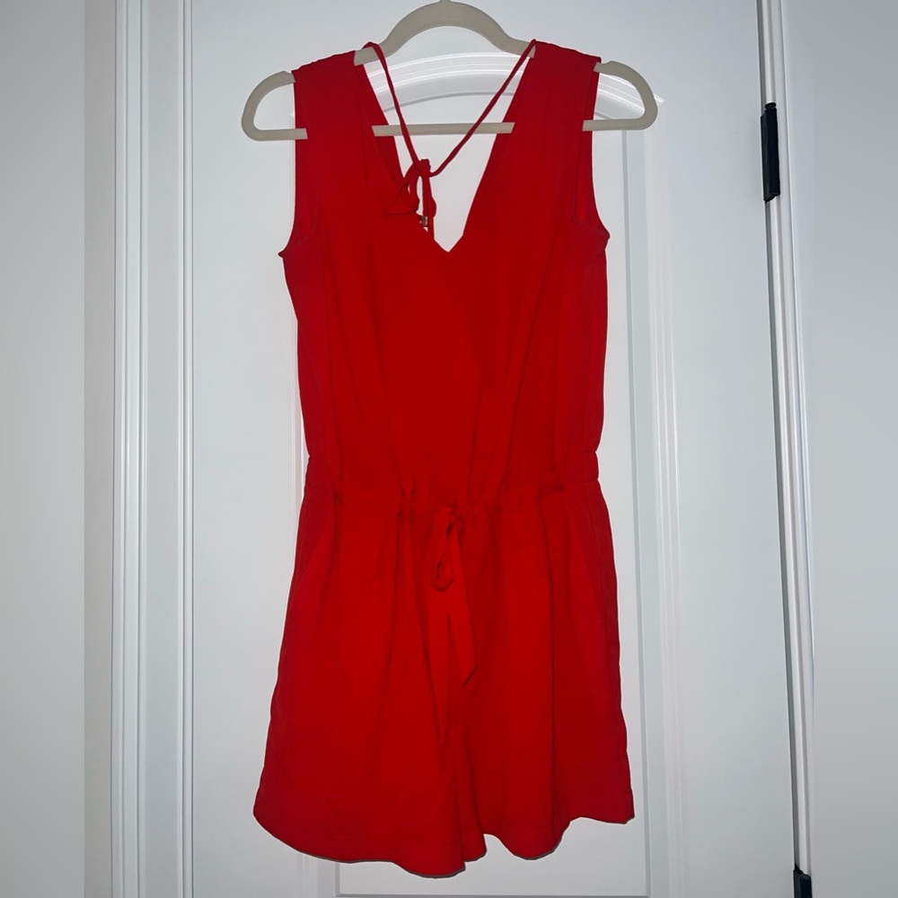 Zara red short romper